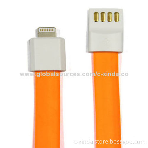 Colored magnetic/magnet USB cable for iPhone 5, texture smooth, tough and durable